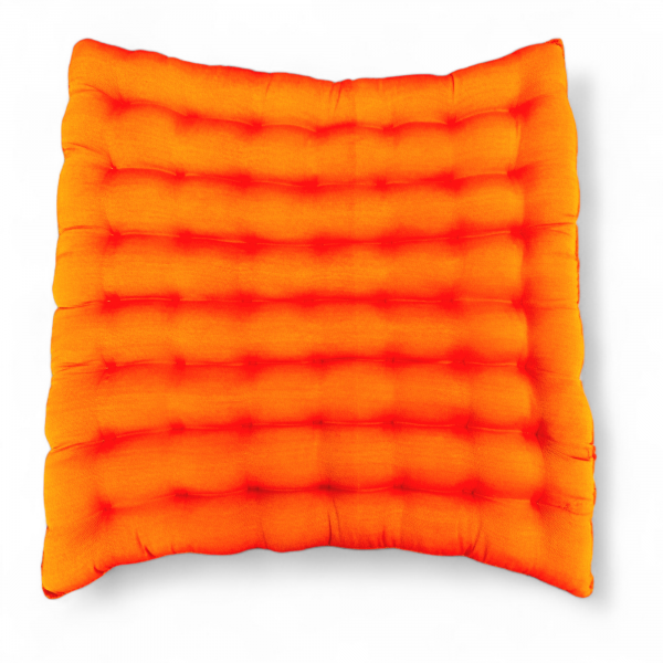 Stuhlkissen flach gesteppt orange 40x40 cm