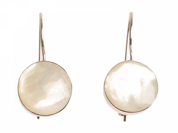 Ohrhänger Muschel weiß (100% Silber)