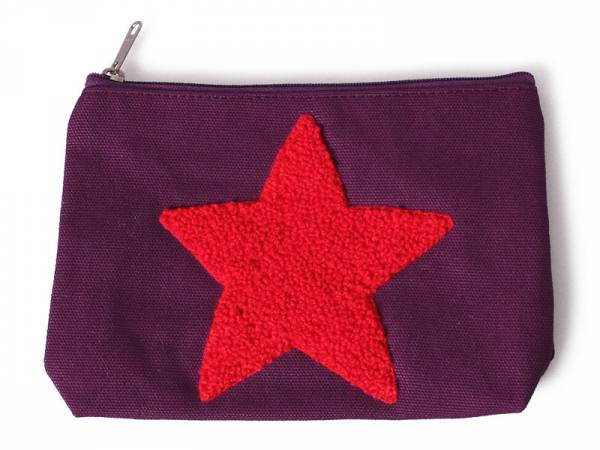 Kosmetiktasche Red Star, lila