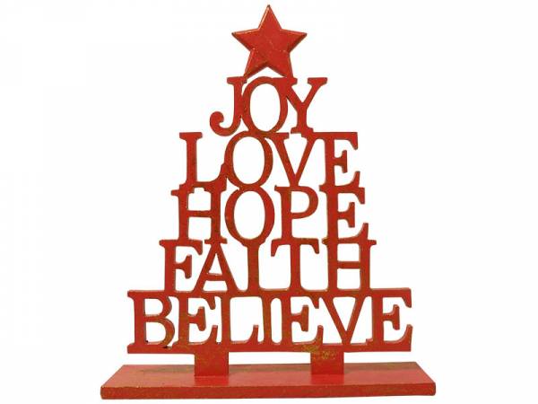 Baum XMAS Worte rot